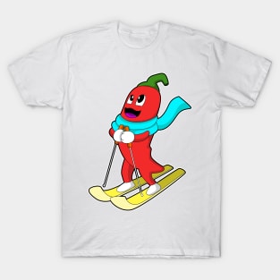 Pepper as Skier with Ski T-Shirt